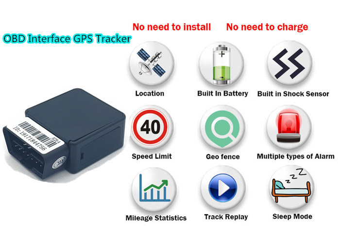 Car OBD 4G GPS Tracker 140Mah OBD2 Diagnostics 12v For Car Plug And Play