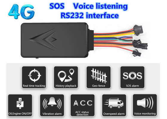 Engine Lock 4G GPS Tracker SOS Line Microphone RS232  CAT4 GSM For Car