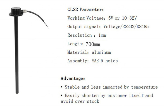 0.5-4.5V Output Cuttable CLS2 Oil Fuel Tank Level Sensor For Logistics Trucks